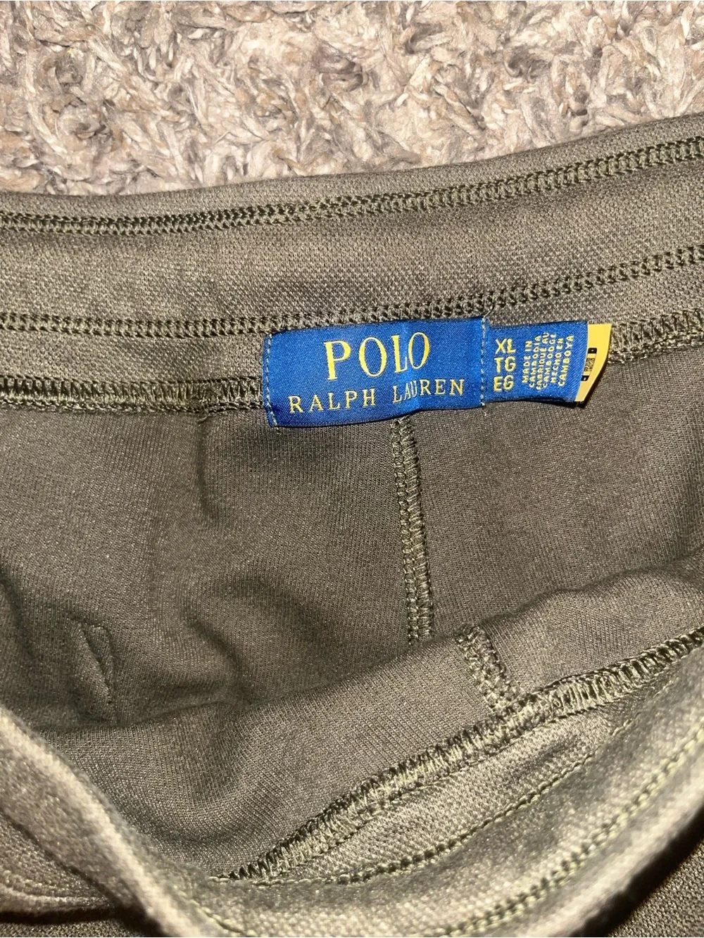 Ralph Lauren Olive Green Athletic Drawstring Shorts